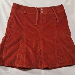 Athleta Whenever‎ Cord Skirt Color Red Spice Women's Size 4